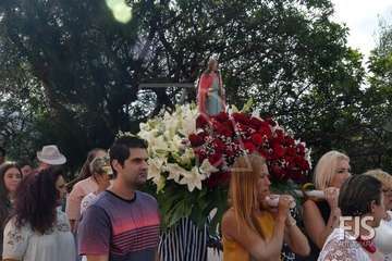 Procesión de Santa Agueda y la Virgen de Lourdes en Telde (Foto Francisco Javier Santana)
